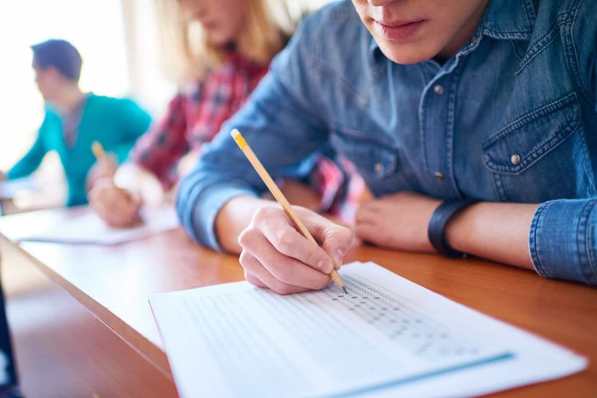 Students preparing for IELTS exam
